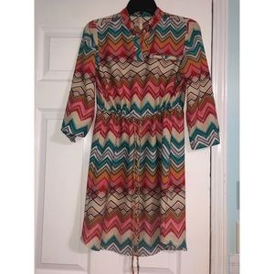 Colorful striped dress